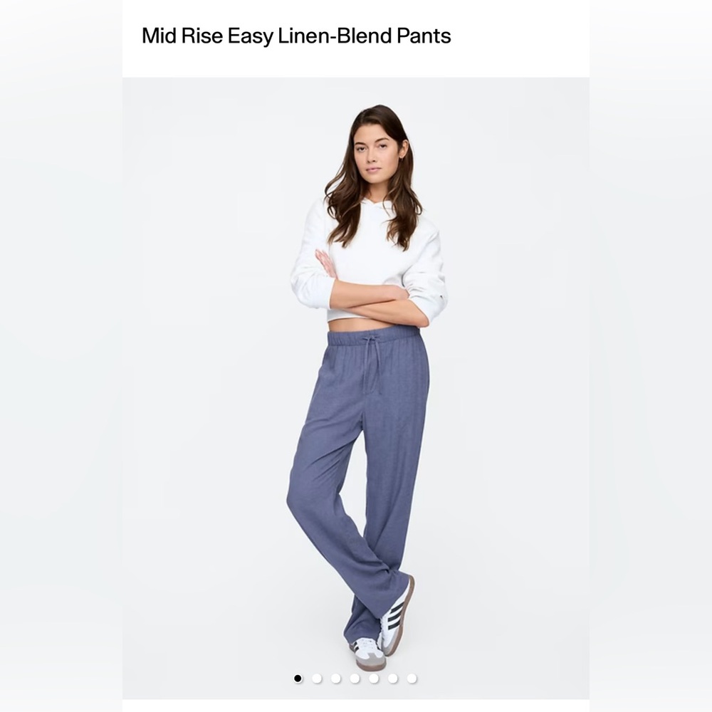 NWT GAP Mid Rise Blue Easy Pants